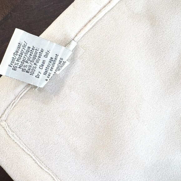 Pottery Barn Faux Fur Throw Blanket Ivory White Cozy Plush 50" x 60" - Picture 6 of 8